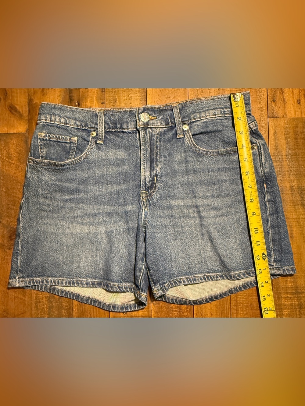 GAP Denim 5” Shorts Size 4 Dark Wash UltraSoft Stretch Denim - Picture 4 of 11